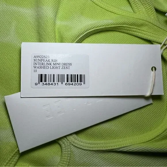 Dion Lee Interlink Mini Dress in Washed Light Zest
